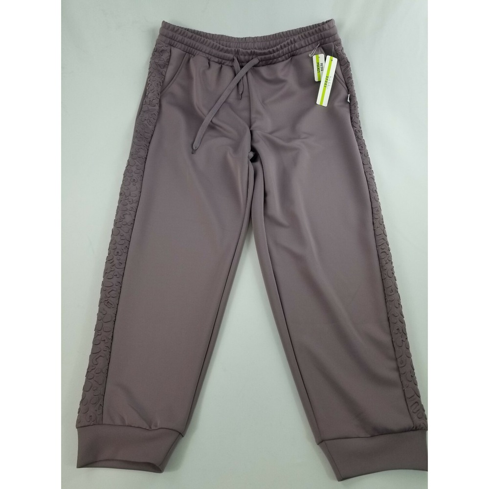 Nicole Miller Sport Women Dark Grey Plum Sweatpants Joggers NMJ1328 3XL NEW